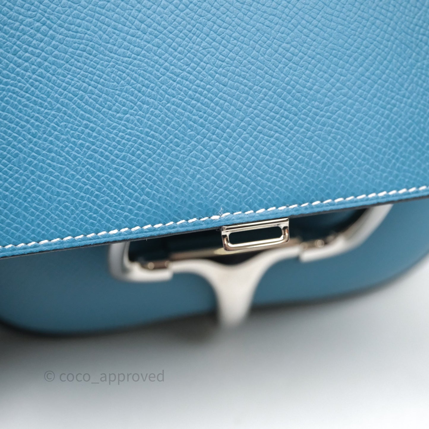 Hermès Della Cavalleria Mini II Bag 18 New Bleu Jean 75 Epsom Palladium Hardware