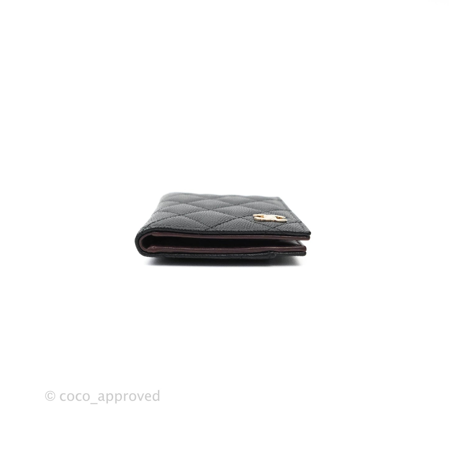 Chanel Classic Black Card Holder Caviar Gold Hardware