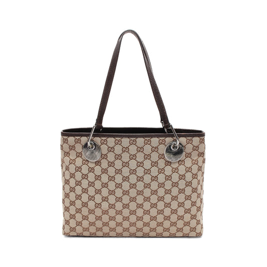 Luxury Gucci Trending 2025 GG canvas Shoulder bag Tote bag Canvas Leather Beige Dark brown