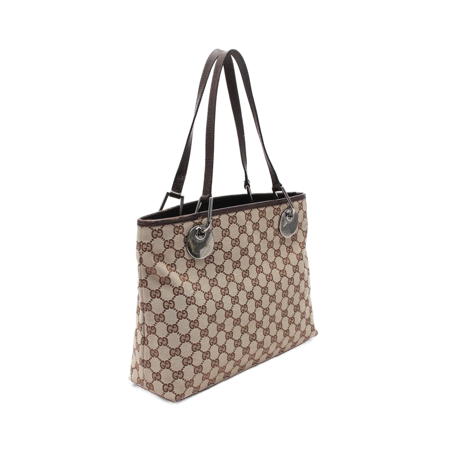 Luxury Gucci Trending 2025 GG canvas Shoulder bag Tote bag Canvas Leather Beige Dark brown