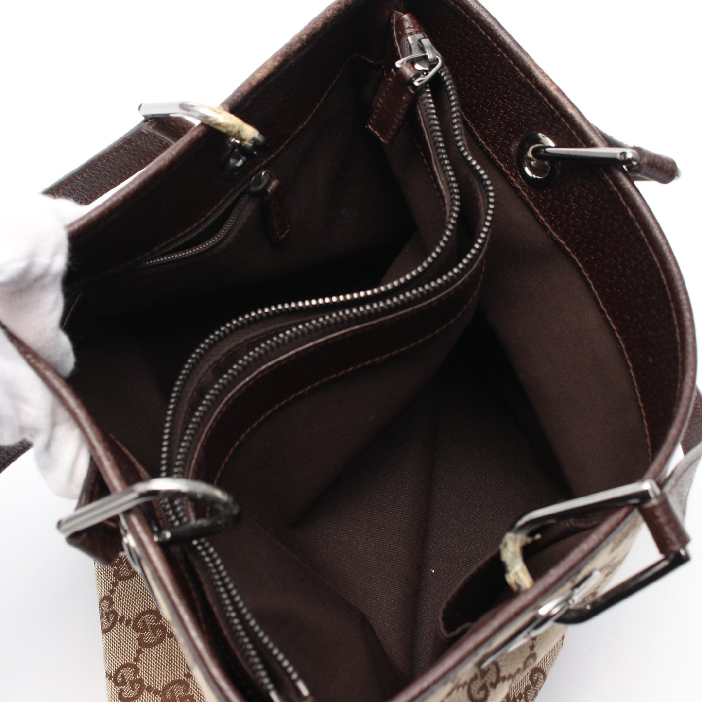 Luxury Gucci Trending 2025 GG canvas Shoulder bag Tote bag Canvas Leather Beige Dark brown