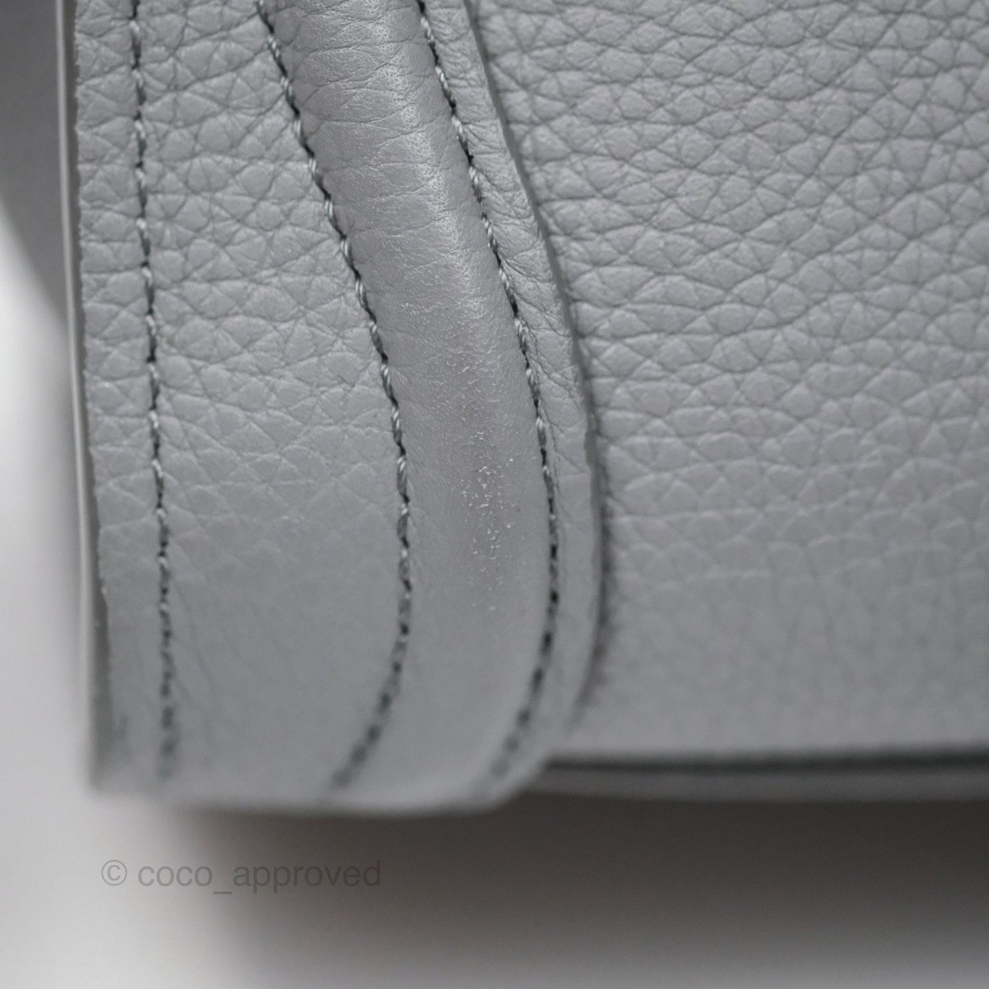 Celine Nano Luggage Bag Grey Drummed Calfskin