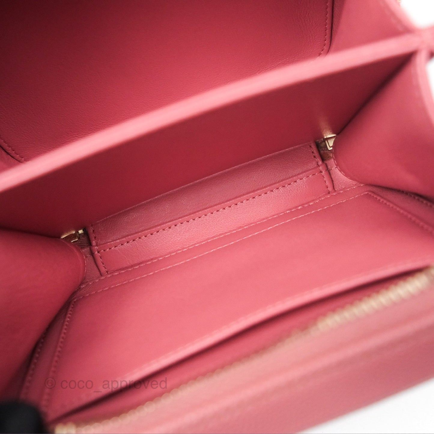 Chanel Quilted Small CC Filigree Vanity Case Pink Caviar Gold Hardware