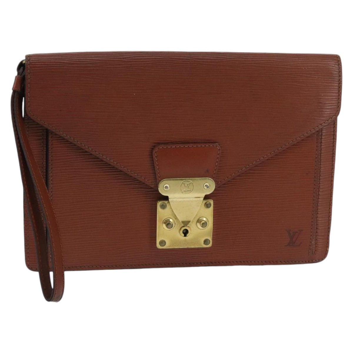 LOUIS VUITTON Epi Serie Dragonne Hand Bag Brown M52618 LV 96737