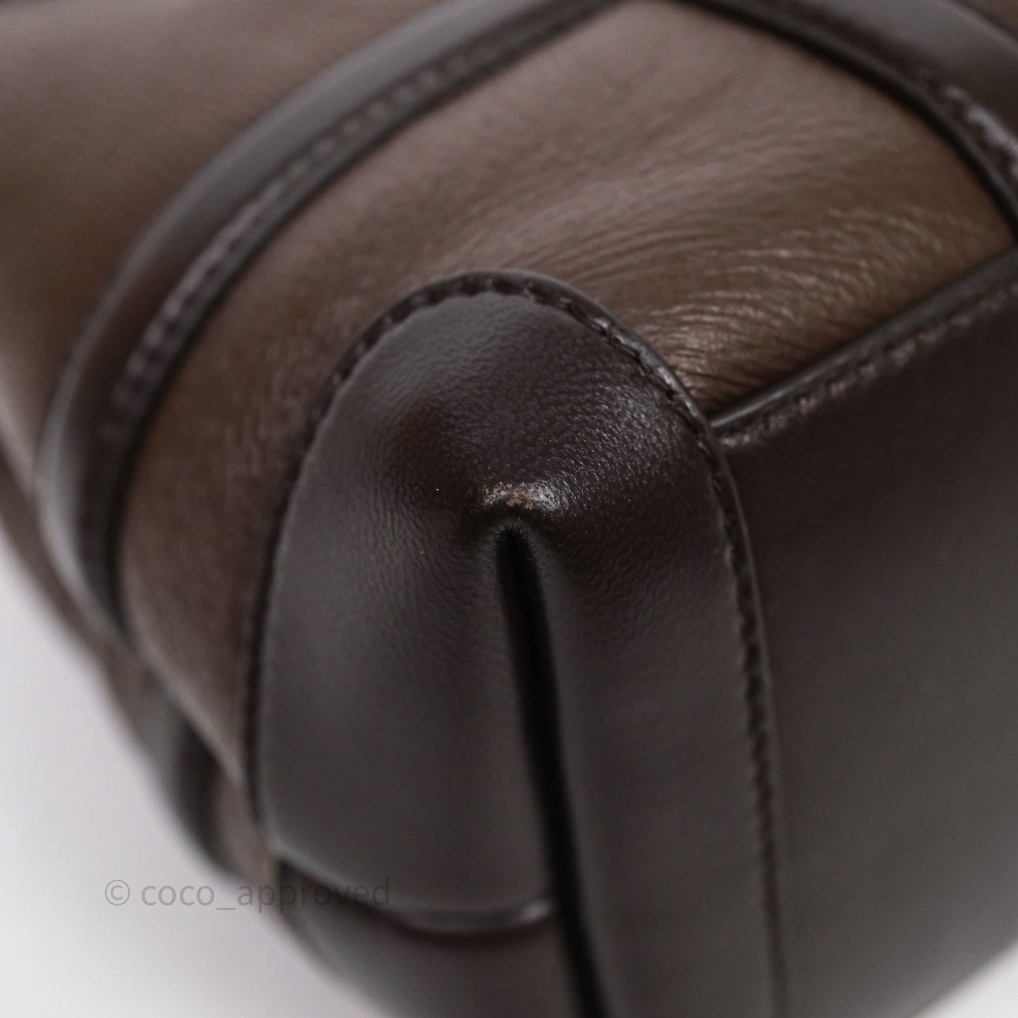 Bottega Veneta Shearling Aviator Small Andiamo Bag Brown