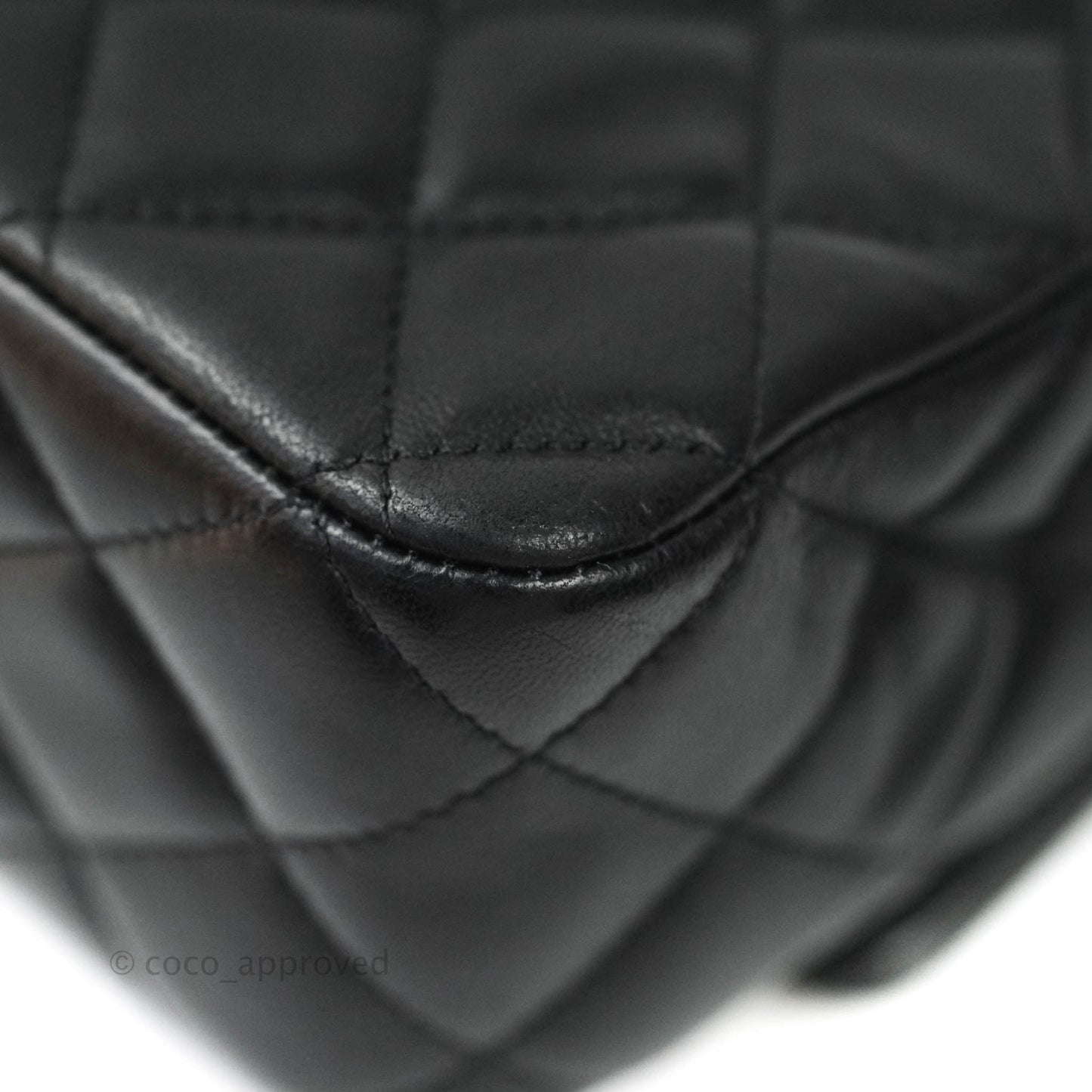 Chanel Classic M/L Medium Flap Bag Valentine Limited Edition Black Lambskin Silver Hardware
