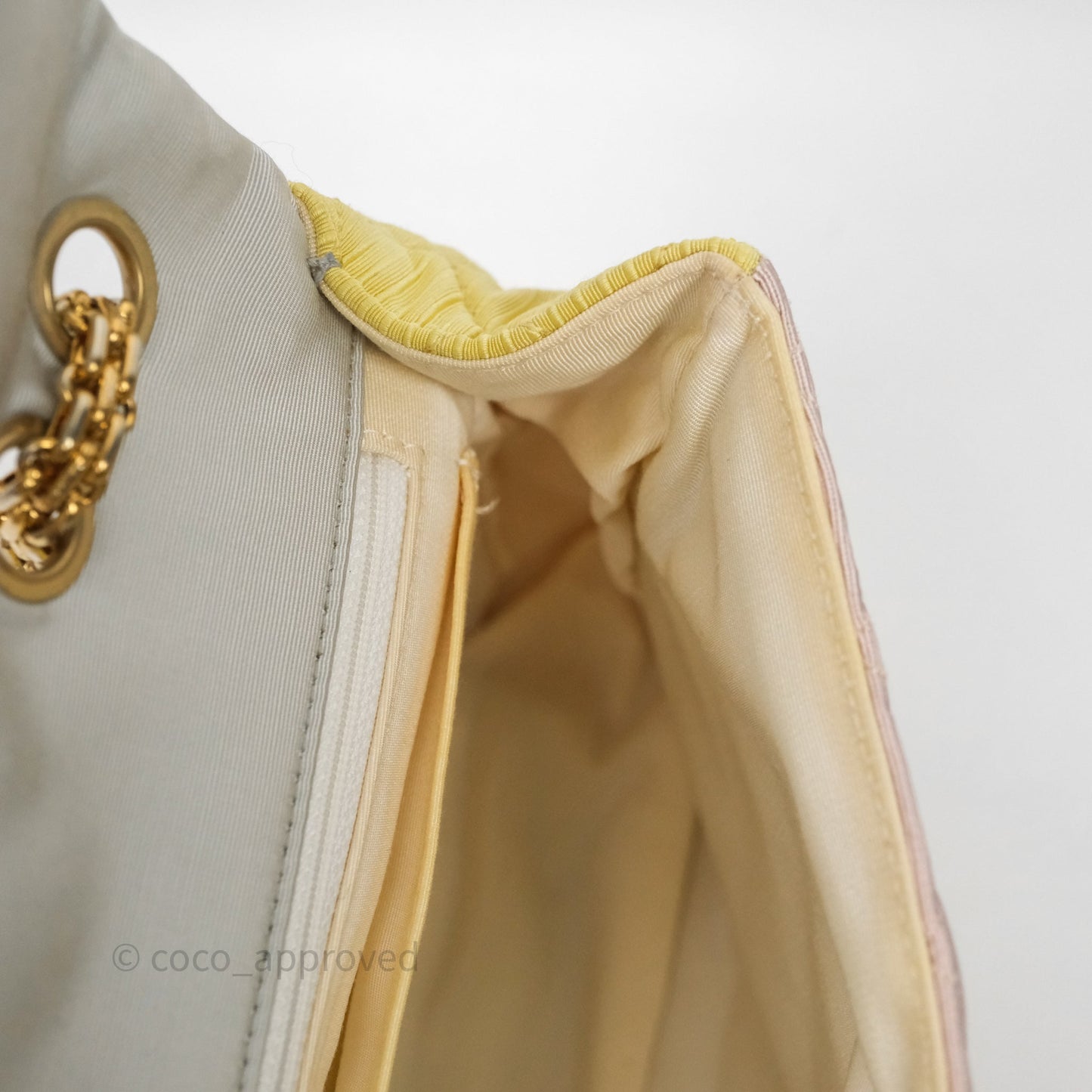 Chanel Reissue Flap Bag Tricolor Pastel Satin Aged Gold Hardware