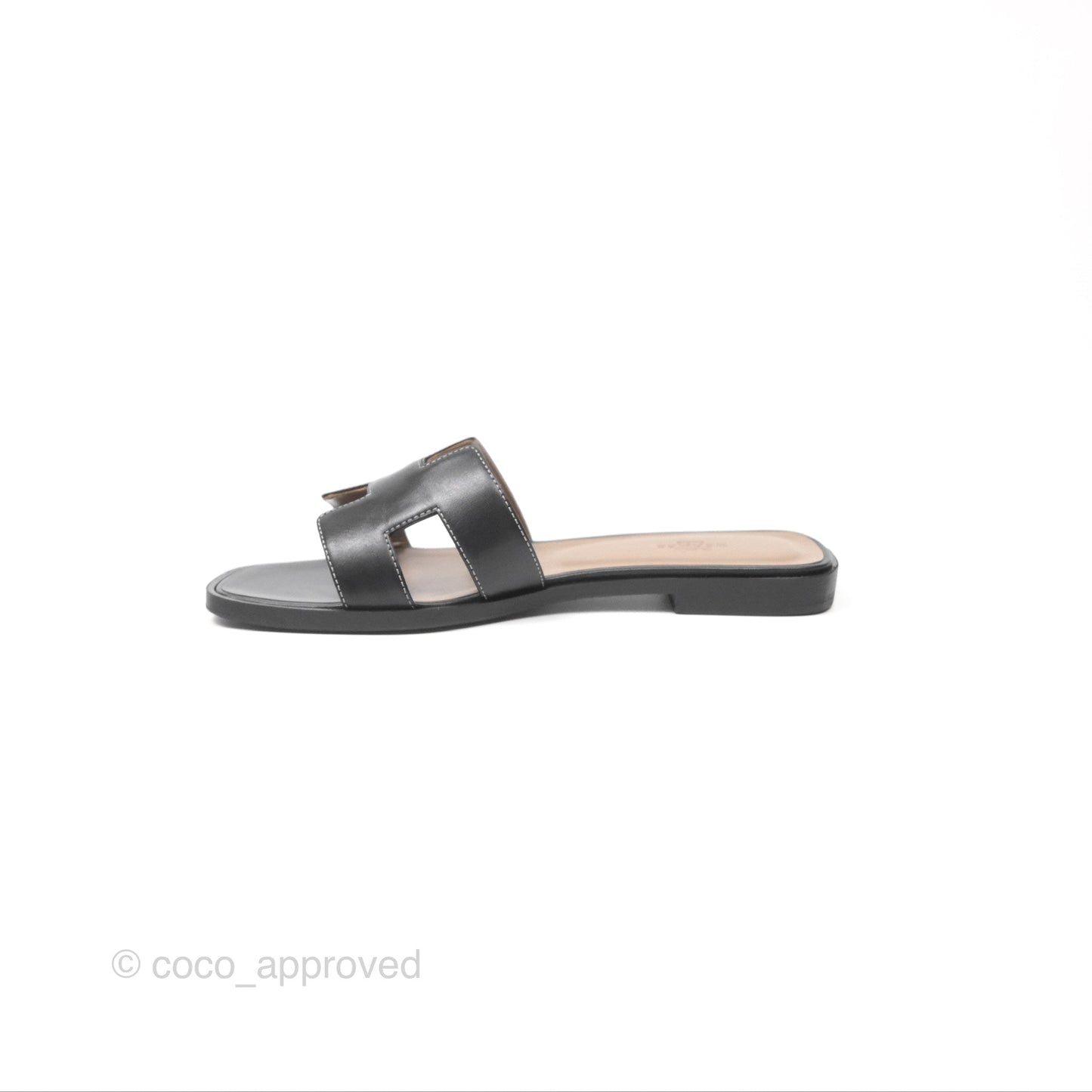 Hermès Oran Sandals in Black Size 39