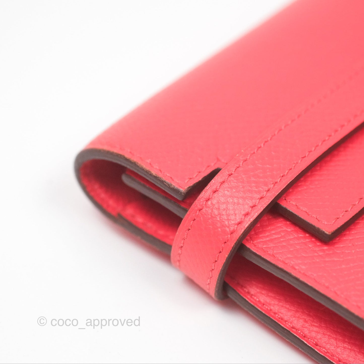 Hermès Kelly Wallet Pink Epsom Palladium Hardware