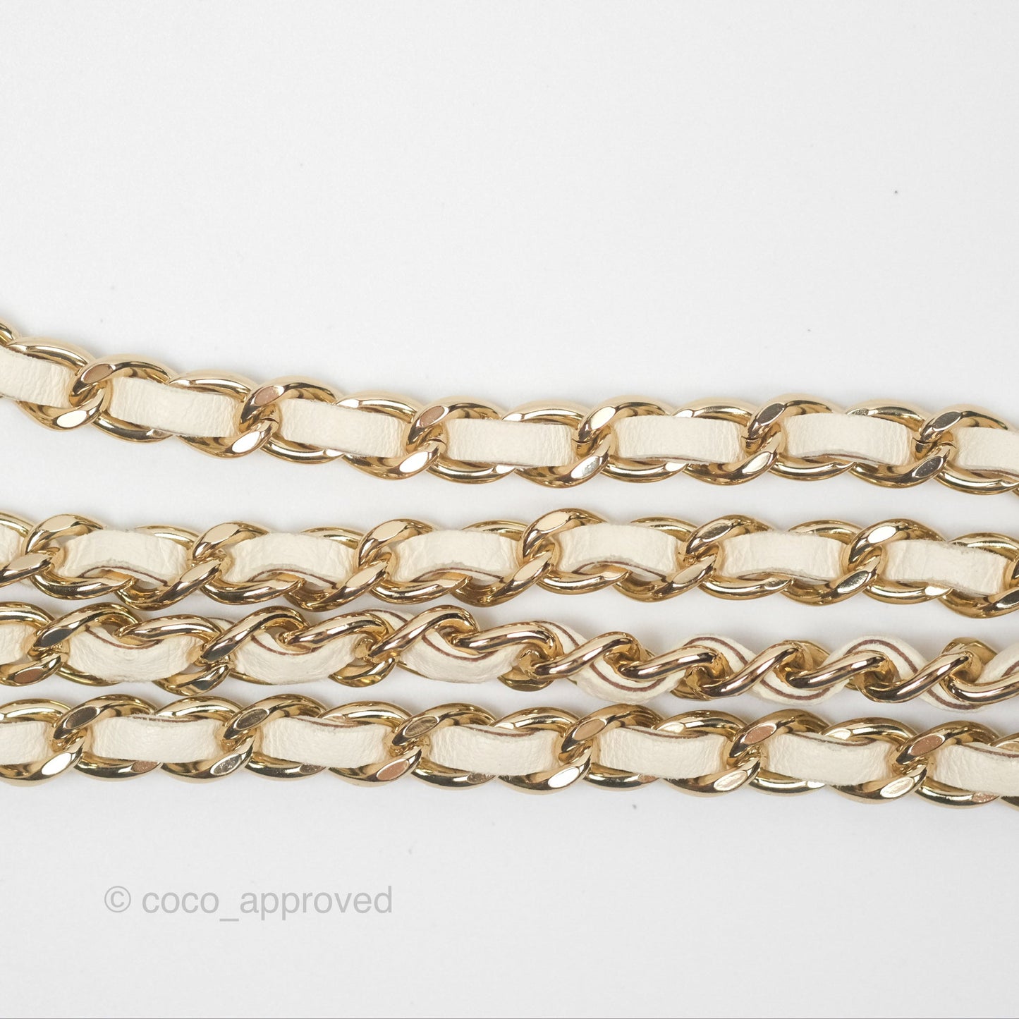 Chanel Mini Square Clutch with Chain Ivory Lambskin Gold Hardware 22C