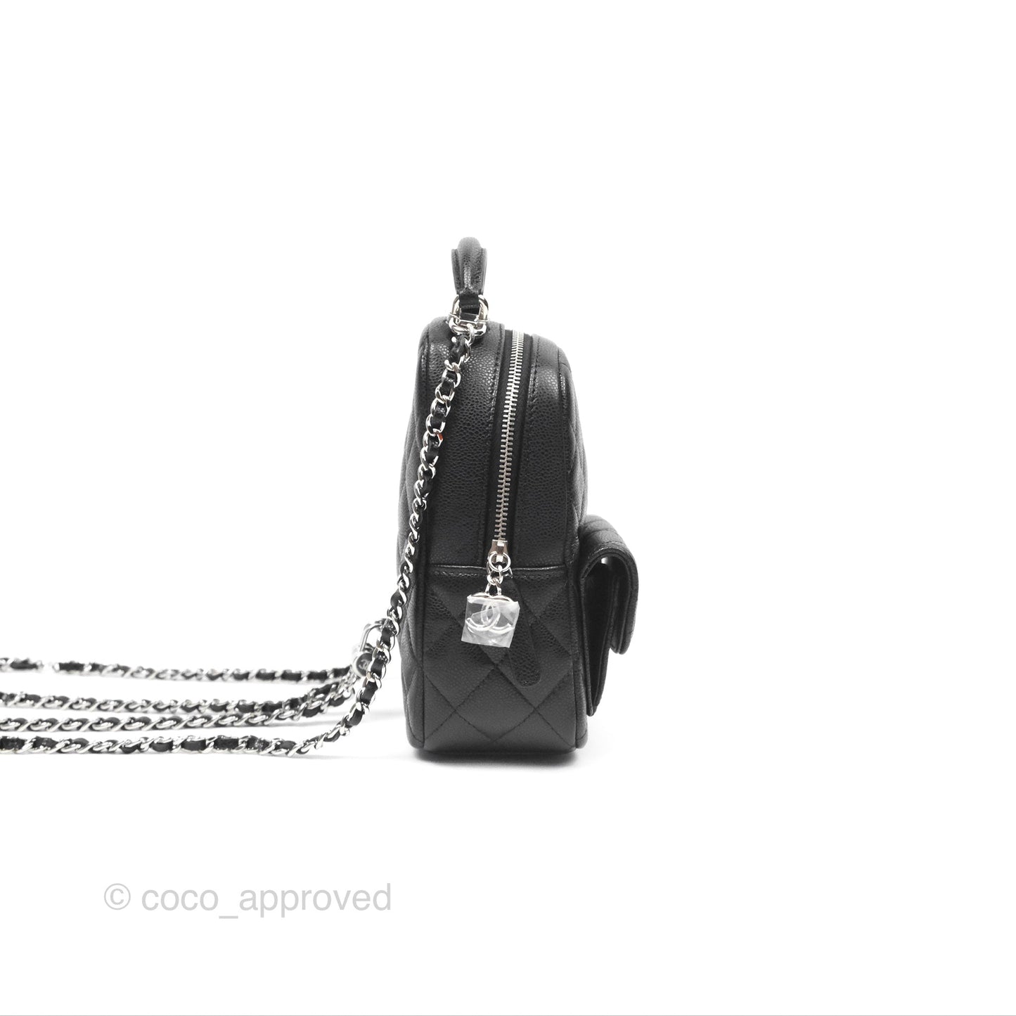 Chanel Classic Mini Backpack Black Caviar Silver Hardware