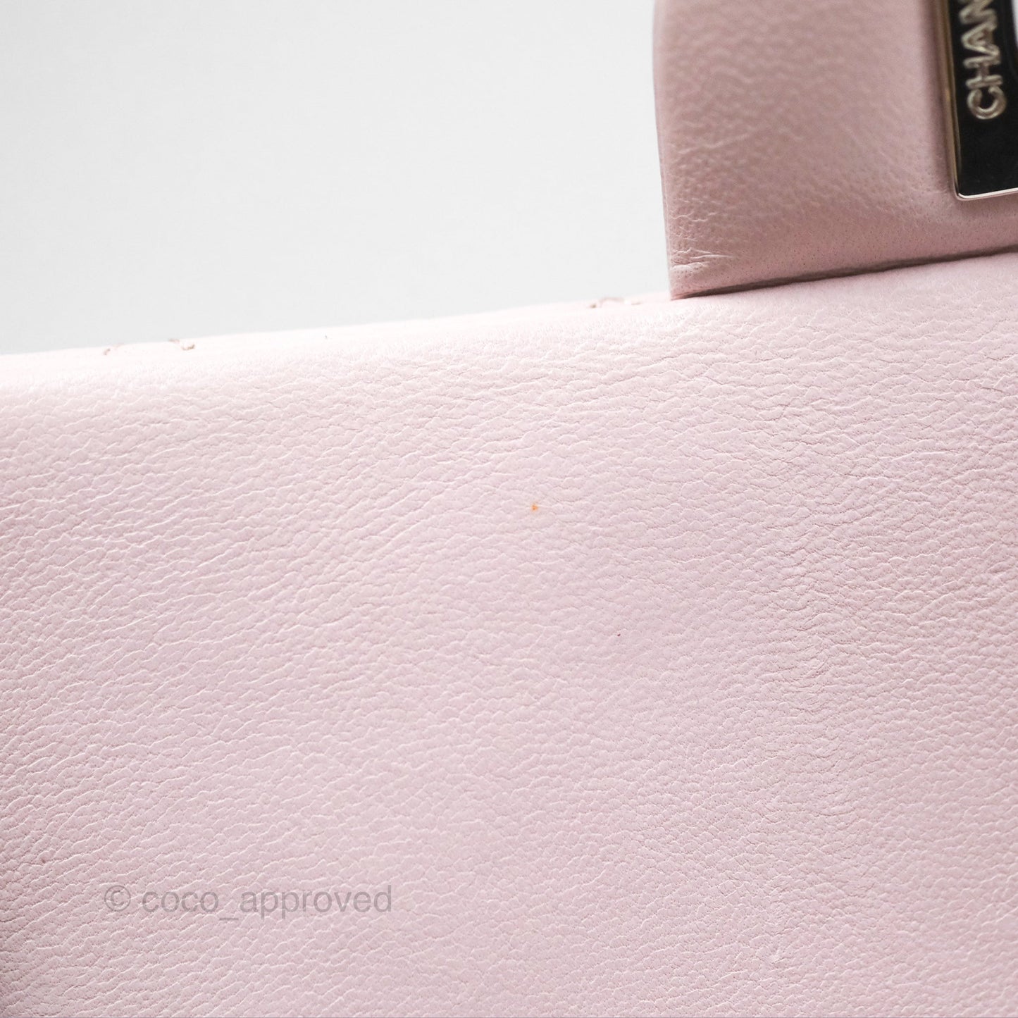 Chanel Quilted Mini Rectangular Light Pink Lambskin Silver Hardware