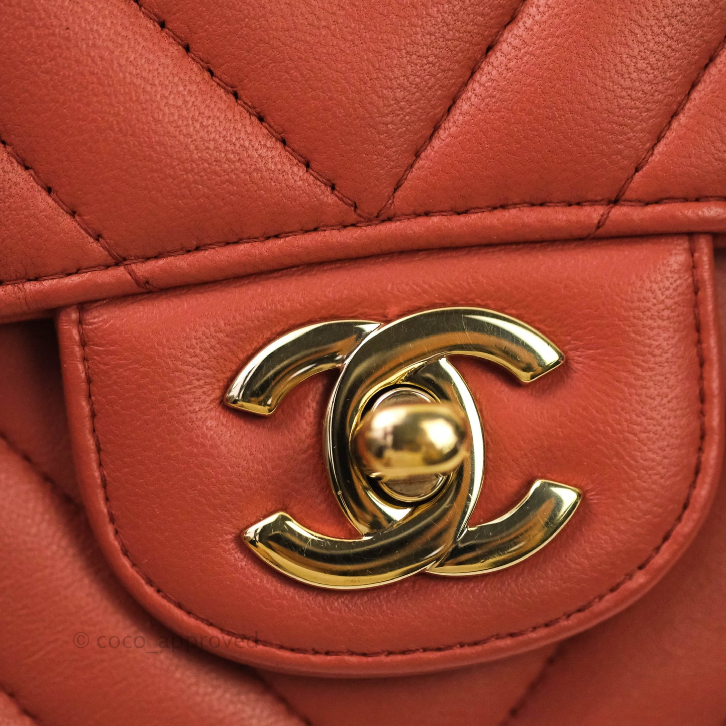 Chanel Classic Chevron M/L Medium Double Flap Rose Pink Lambskin Gold Hardware