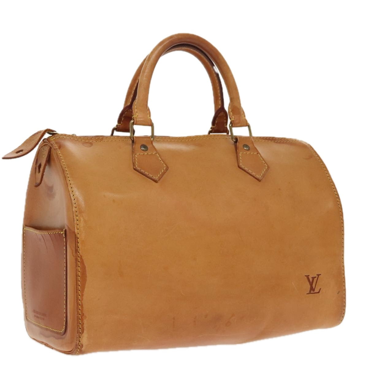 LOUIS VUITTON Nomad leather Speedy 30 Hand Bag Beige M85392 LV 96808