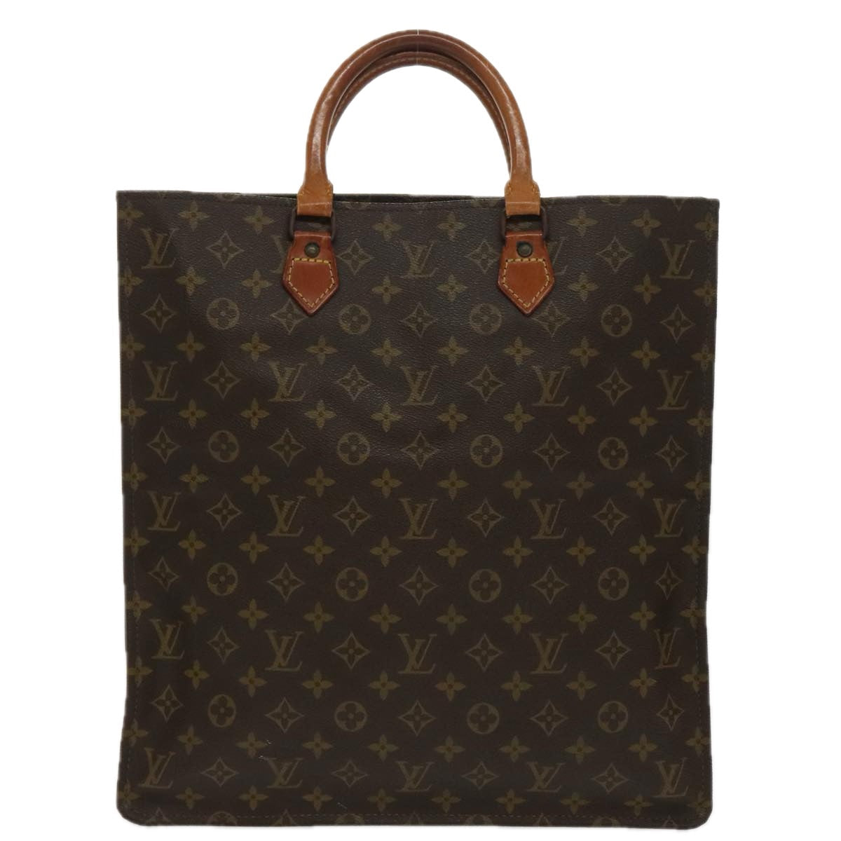 LOUIS VUITTON Monogram Sac Plat Hand Bag M51140 LV 96809