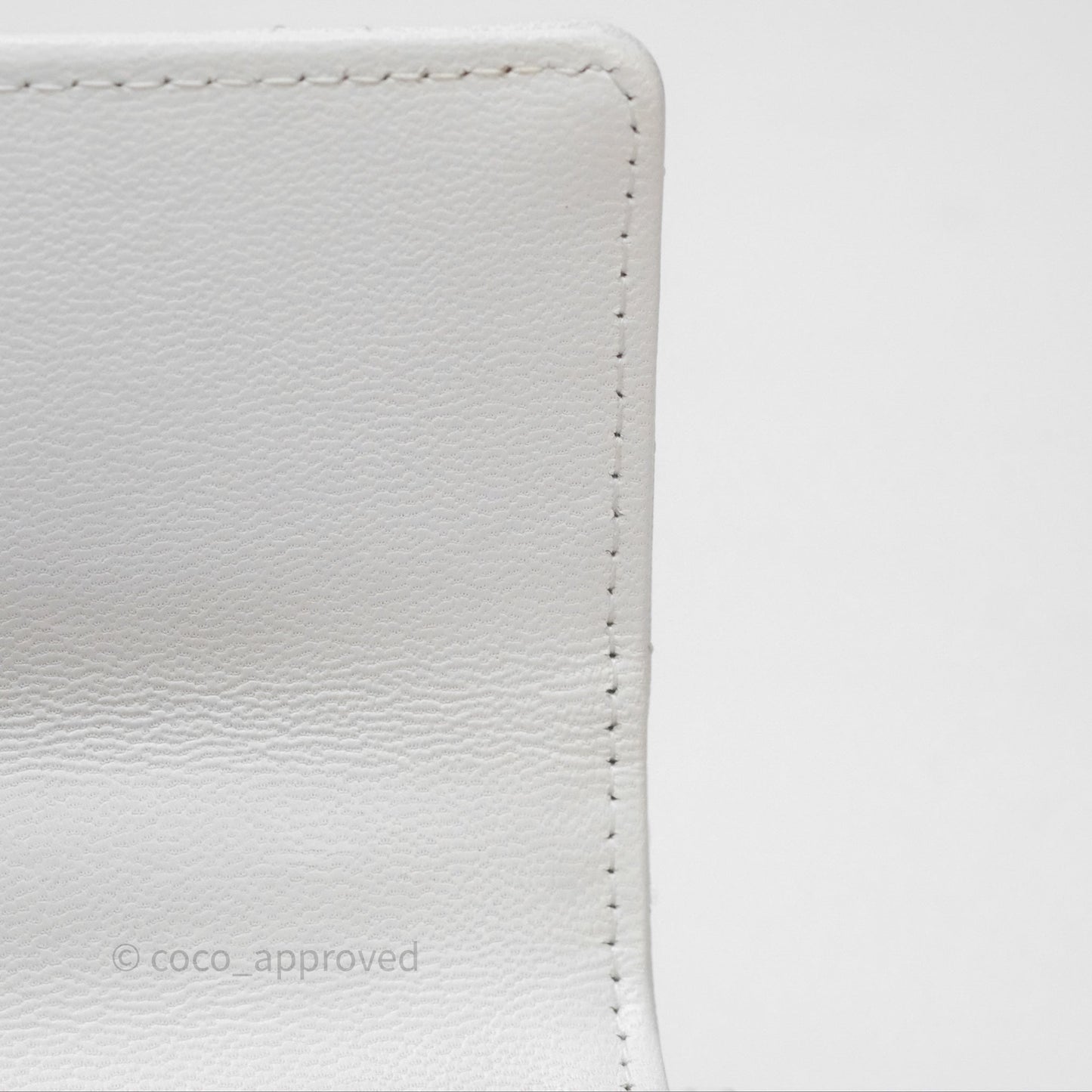 Chanel Quilted Mini Chic Pearls Flap Wallet On Chain WOC White Goatskin Aged Gold Hardware