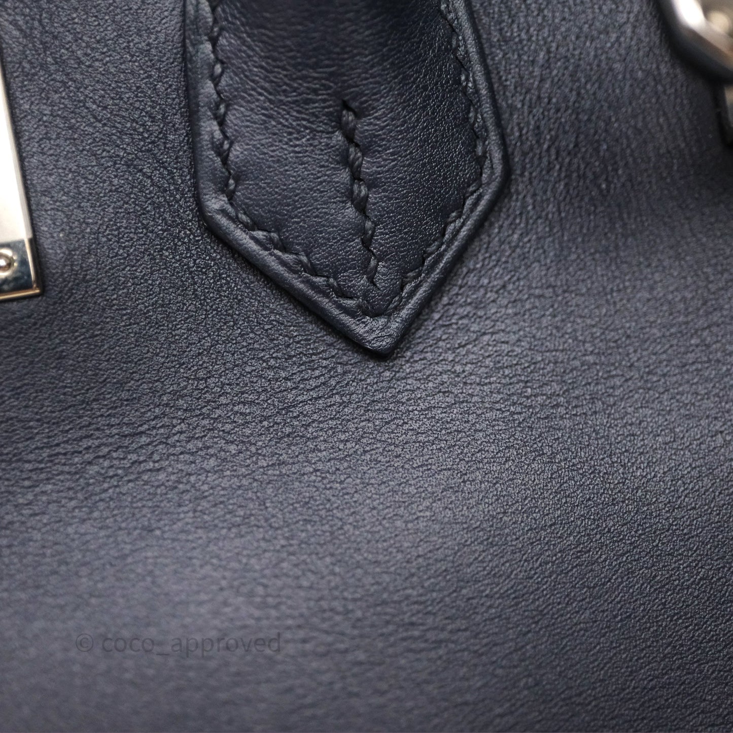 Hermes Birkin 25 Indigo Blue Swift Palladium Hardware