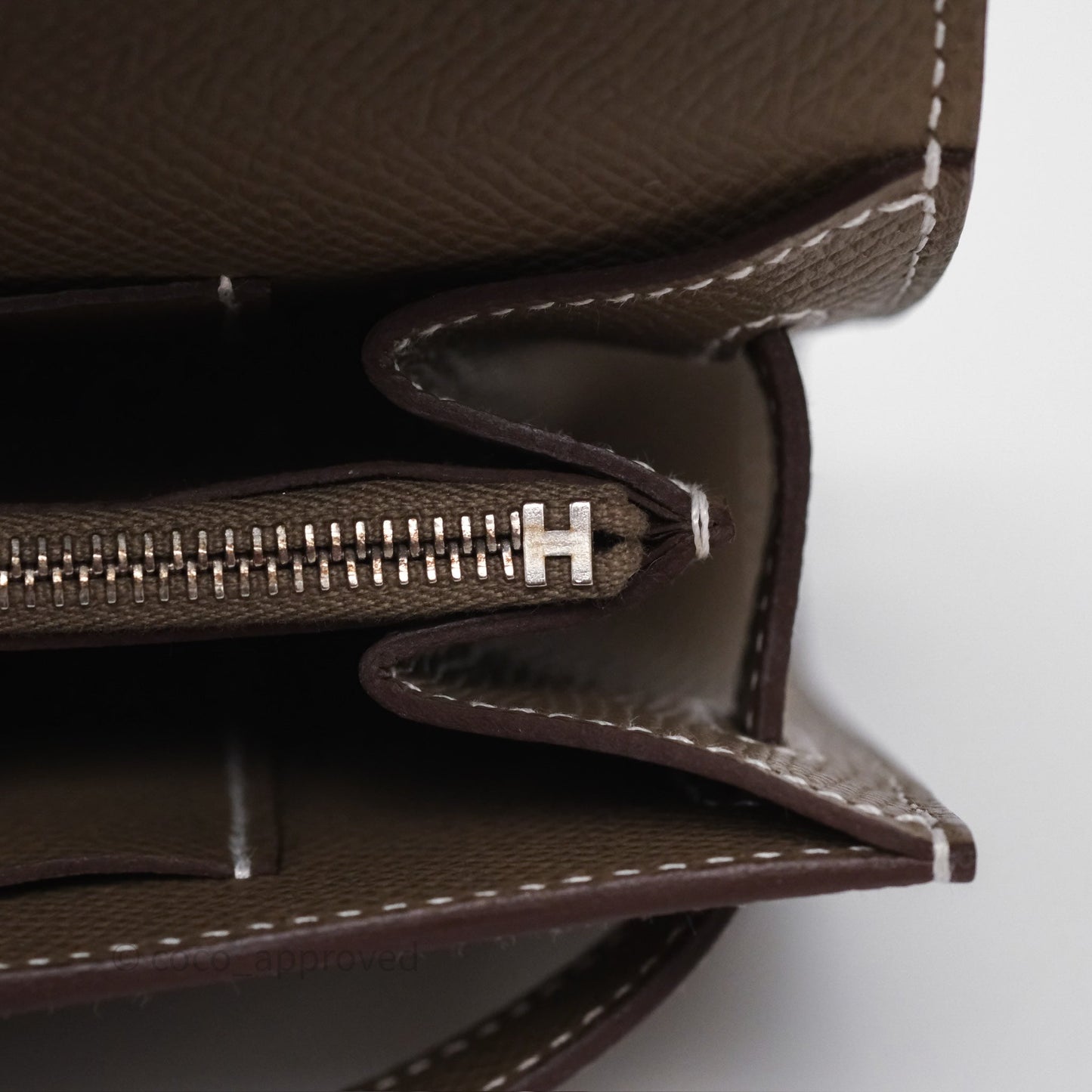 Hermès Kelly To Go Wallet Etoupe 18 Epsom Palladium Hardware