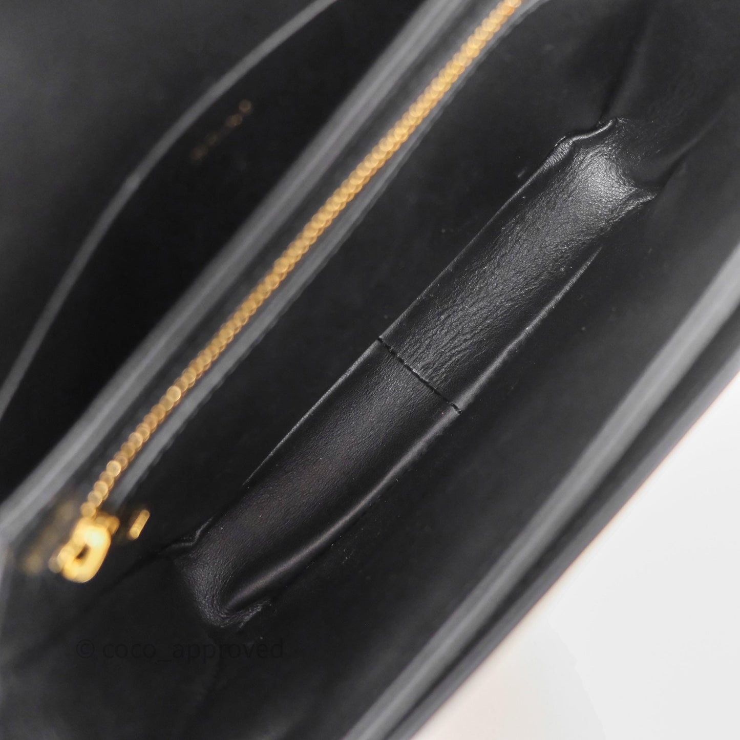 Celine Teen Triomphe Bag Black Shiny Calfskin Gold Hardware