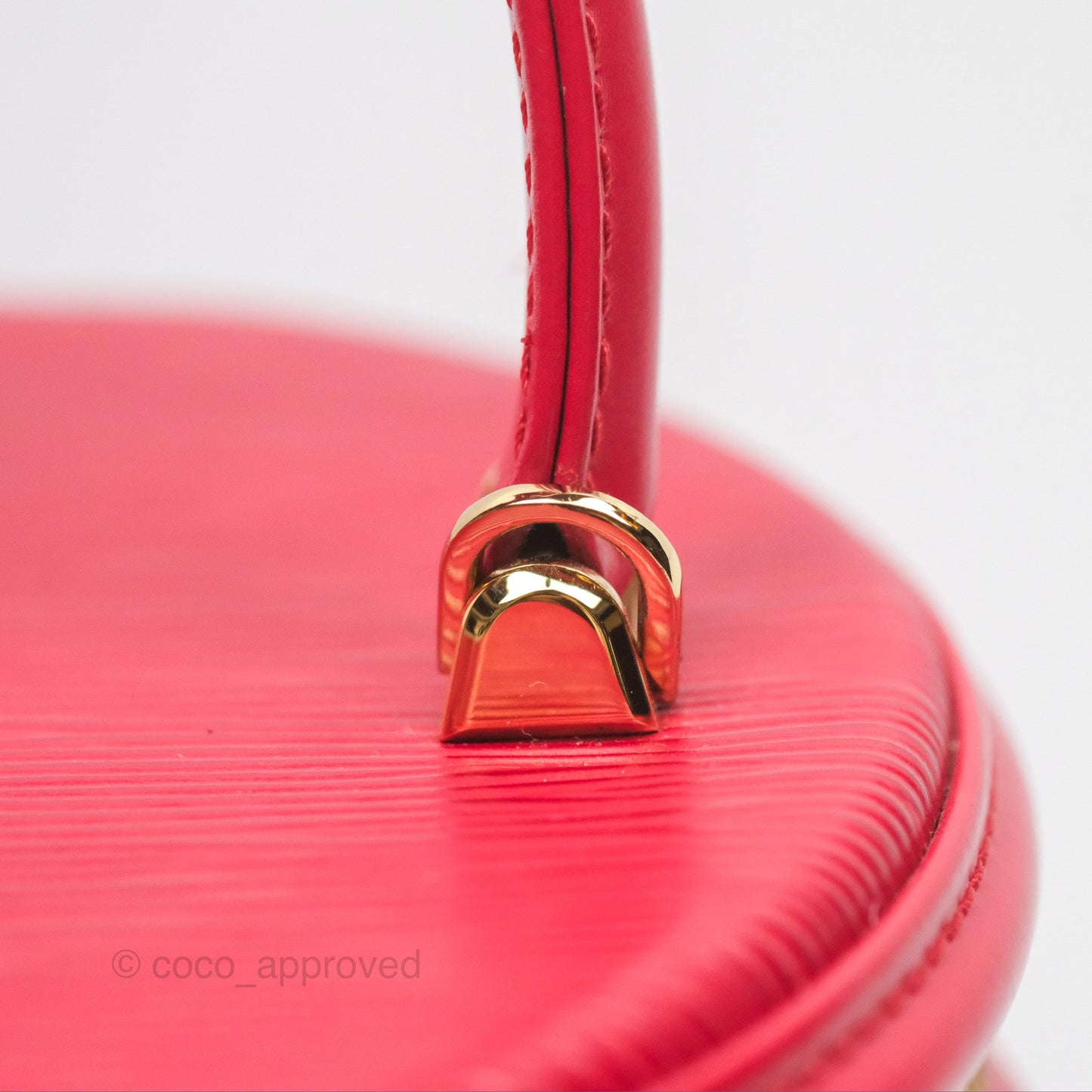 Louis Vuitton Epi Cannes Vanity Handbag Red Gold Hardware