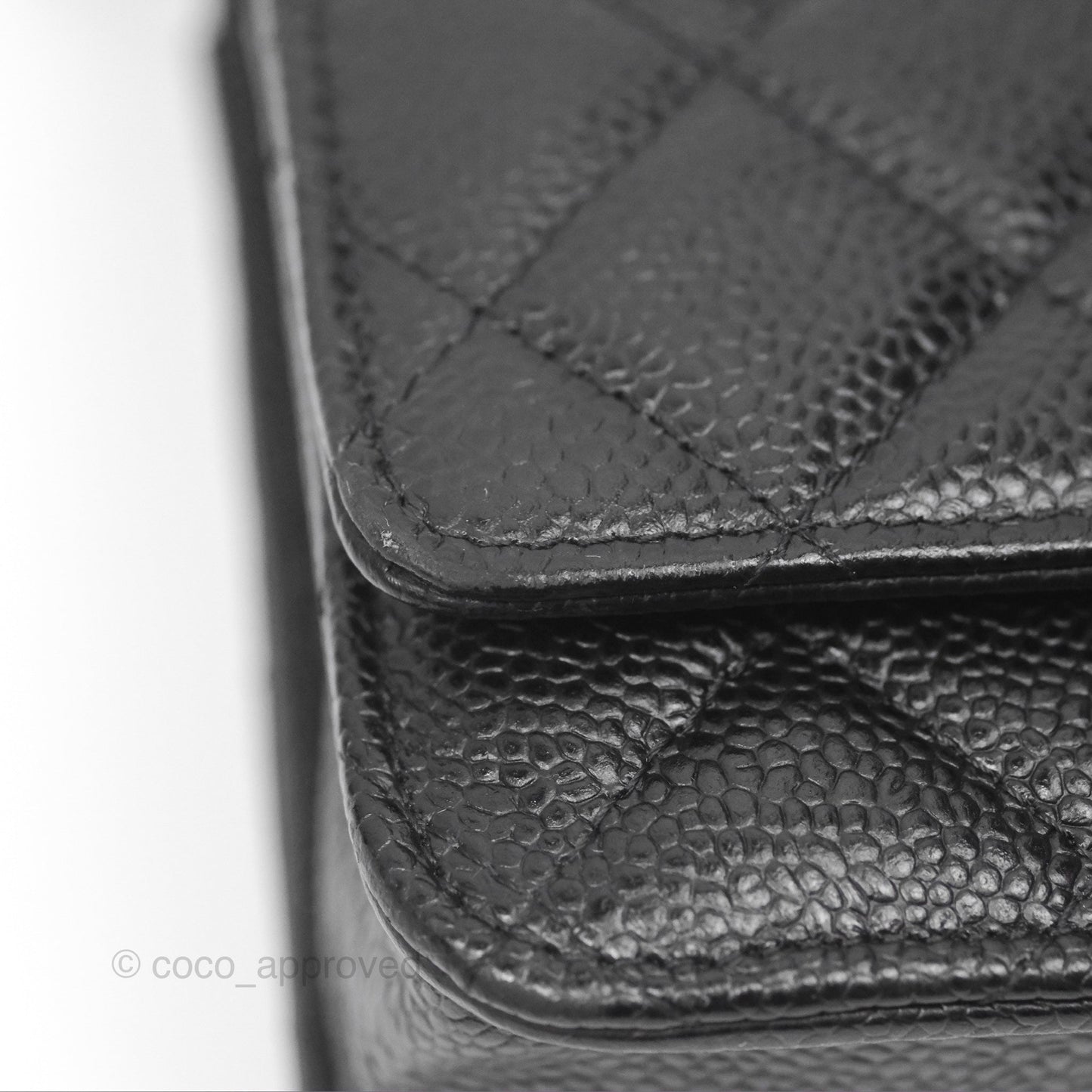 Chanel Quilted Classic Wallet On Chain WOC Black Caviar Gold Hardware