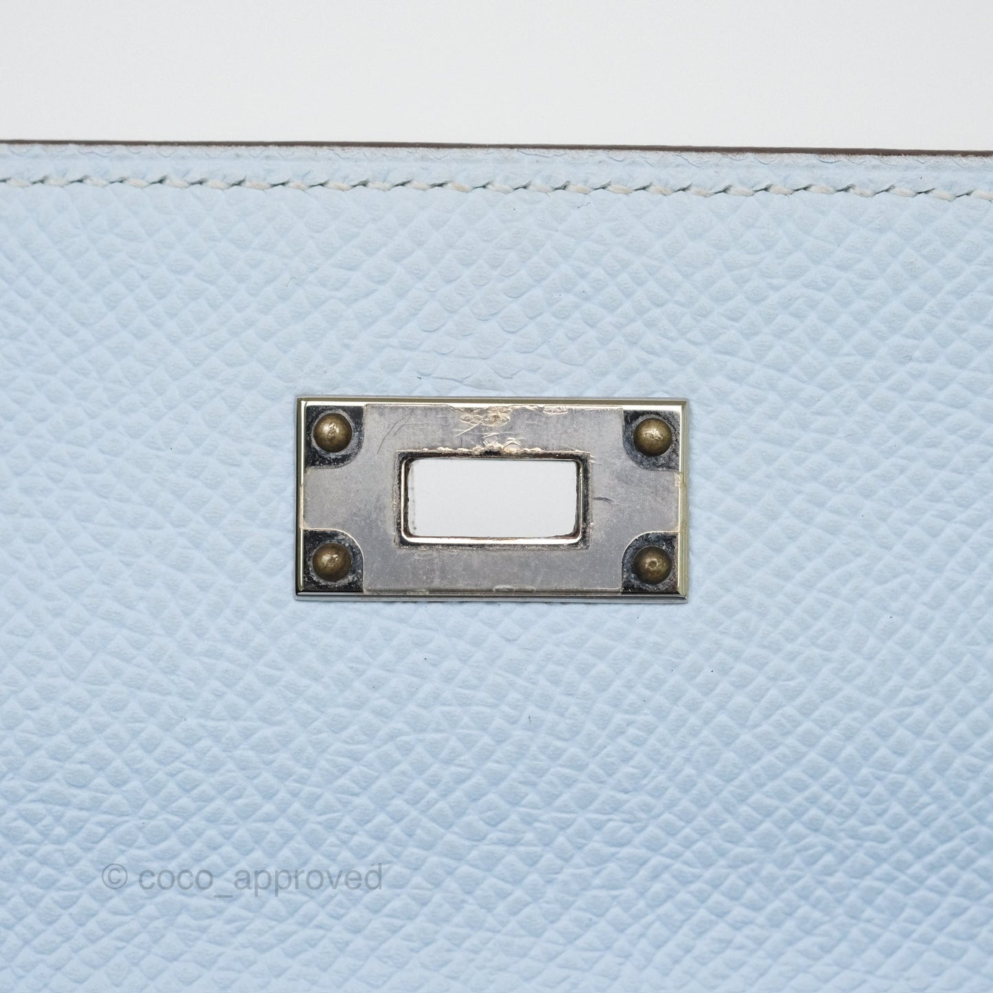 Hermès Kelly To Go Wallet Bleu Brume T0 Epsom Palladium Hardware
