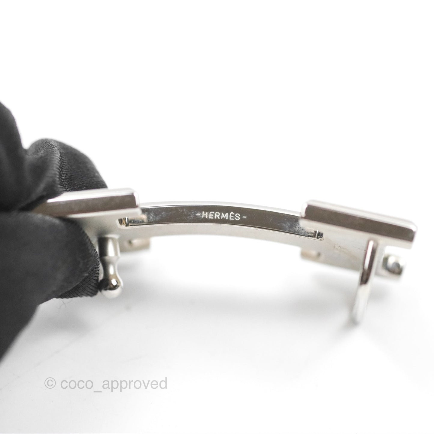 Hermès H Belt Buckle & Reversible Strap Black Palladium Hardware