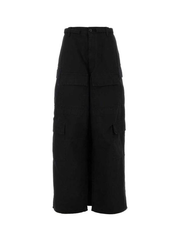 Luxury Balenciaga Apron Cargo Pants A Line Skirt Black Black