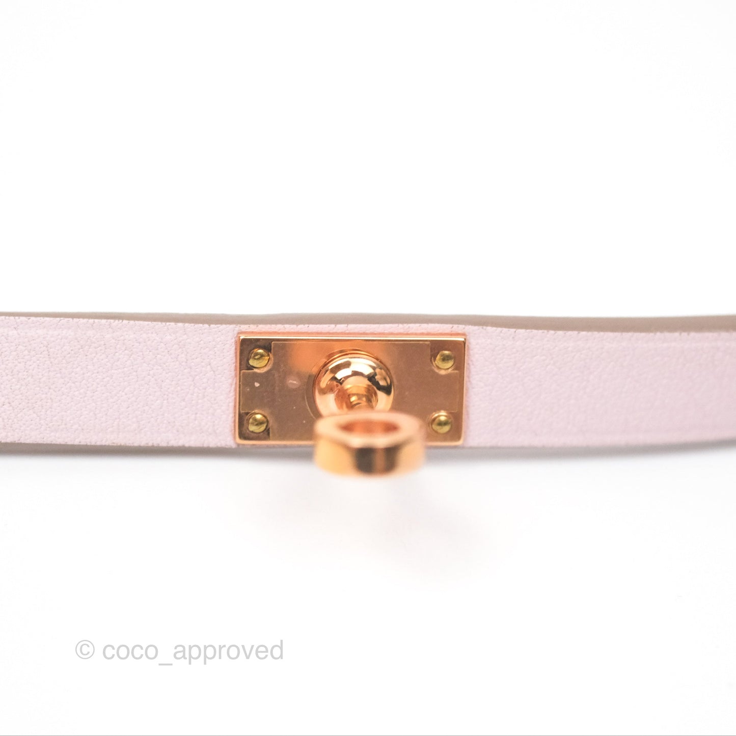 Hermès Kelly Double Tour Bracelet Rose Swift Gold Hardware