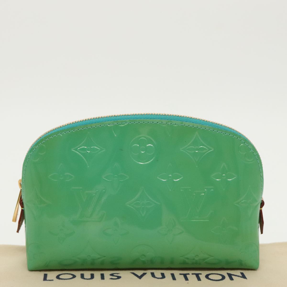 LOUIS VUITTON Monogram Vernis Pochette Cosmetic Pouch Blue Lagon LV 96988A