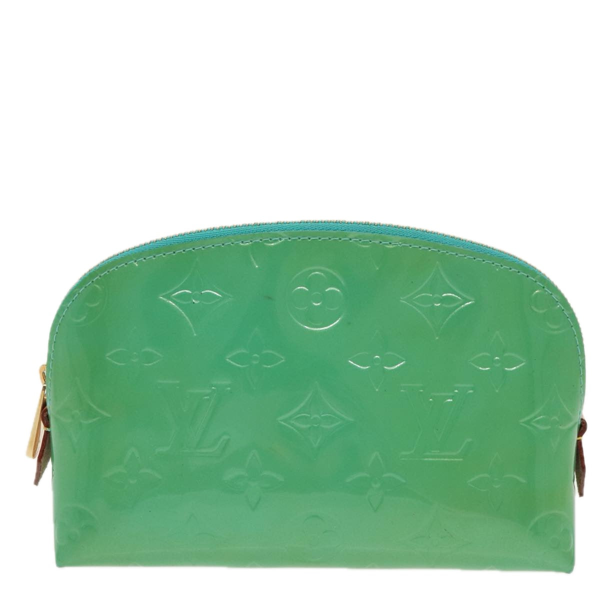 LOUIS VUITTON Monogram Vernis Pochette Cosmetic Pouch Blue Lagon LV 96988A
