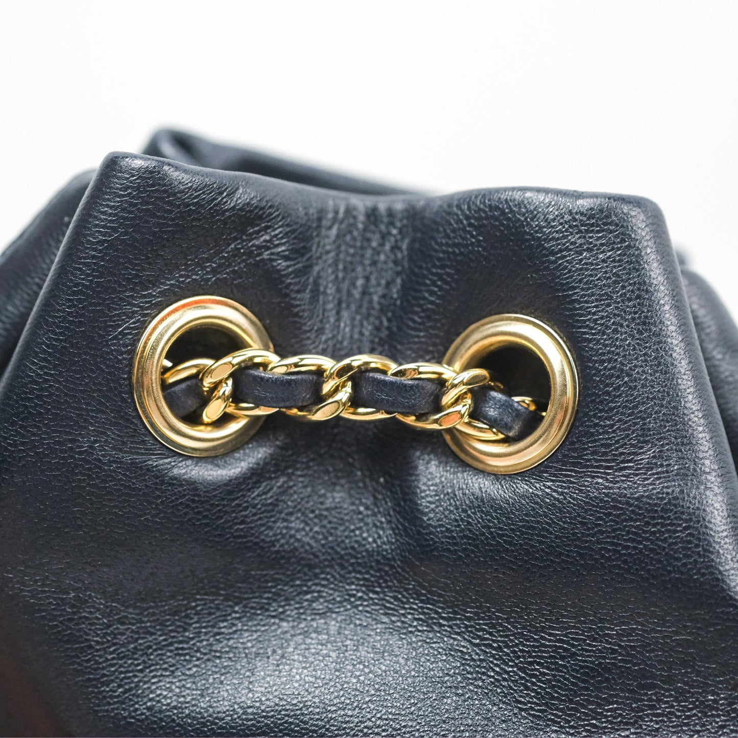 Chanel Small Seoul Backpack Navy Lambskin Gold Hardware