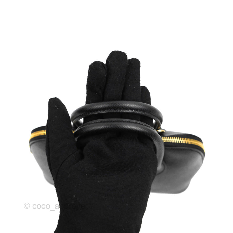 Hermès Bolide 1923 25 Black Epsom Gold Hardware