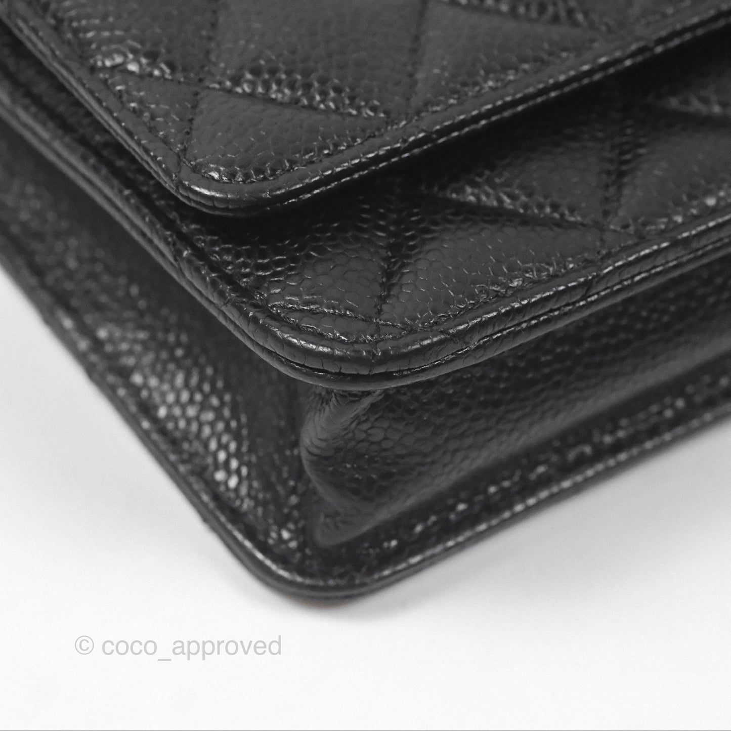 Chanel Quilted Classic WOC Black Caviar Silver Hardware