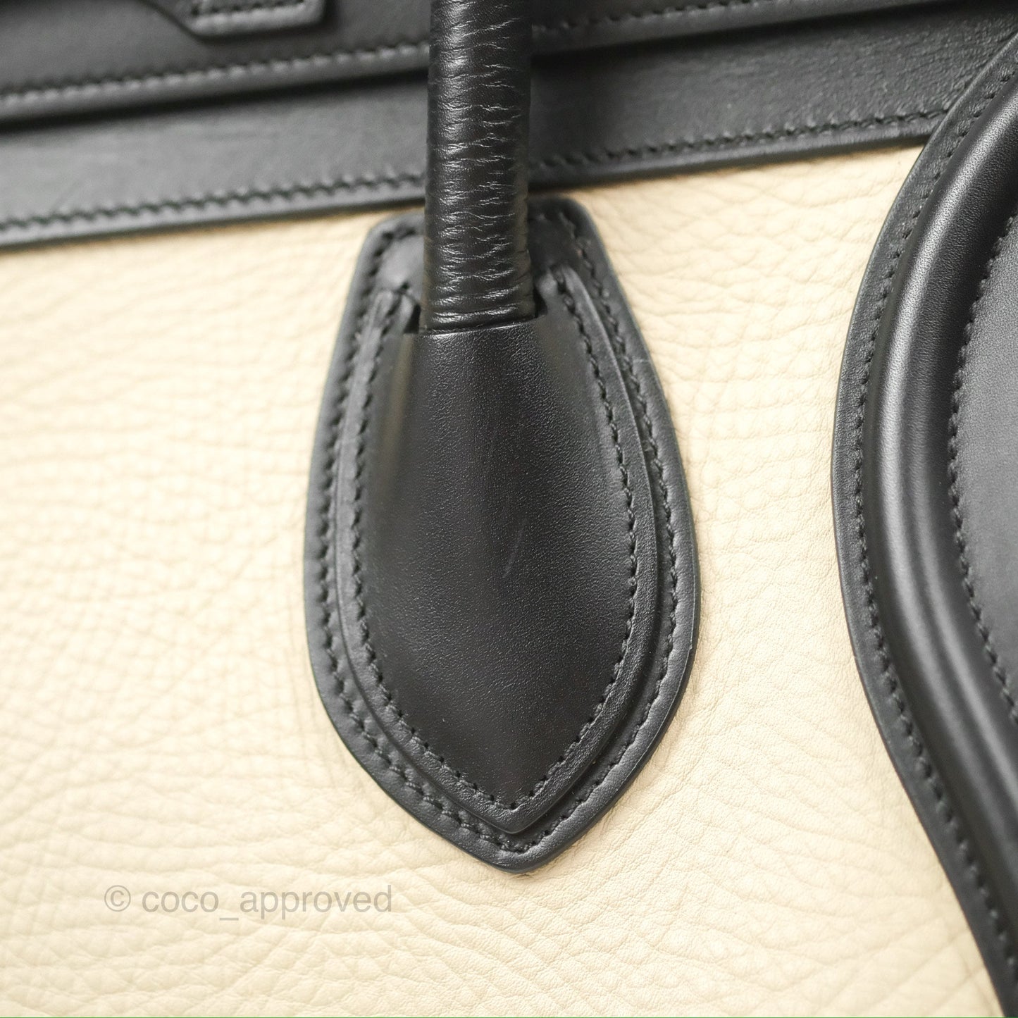Celine Mini Luggage Bag Black/Brown/Ivory Calfskin