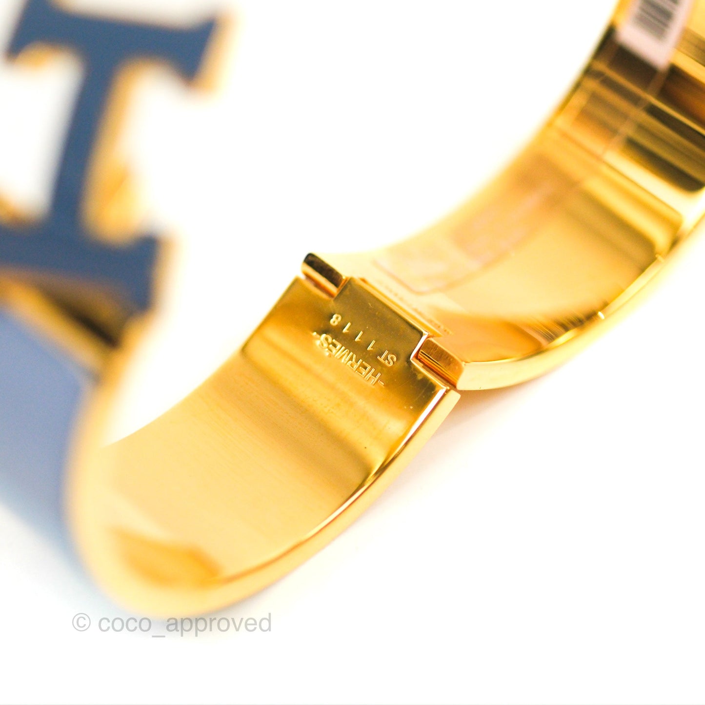 Hermès Clic Clac H Rainbow Bracelet Blue Gold Hardware PM