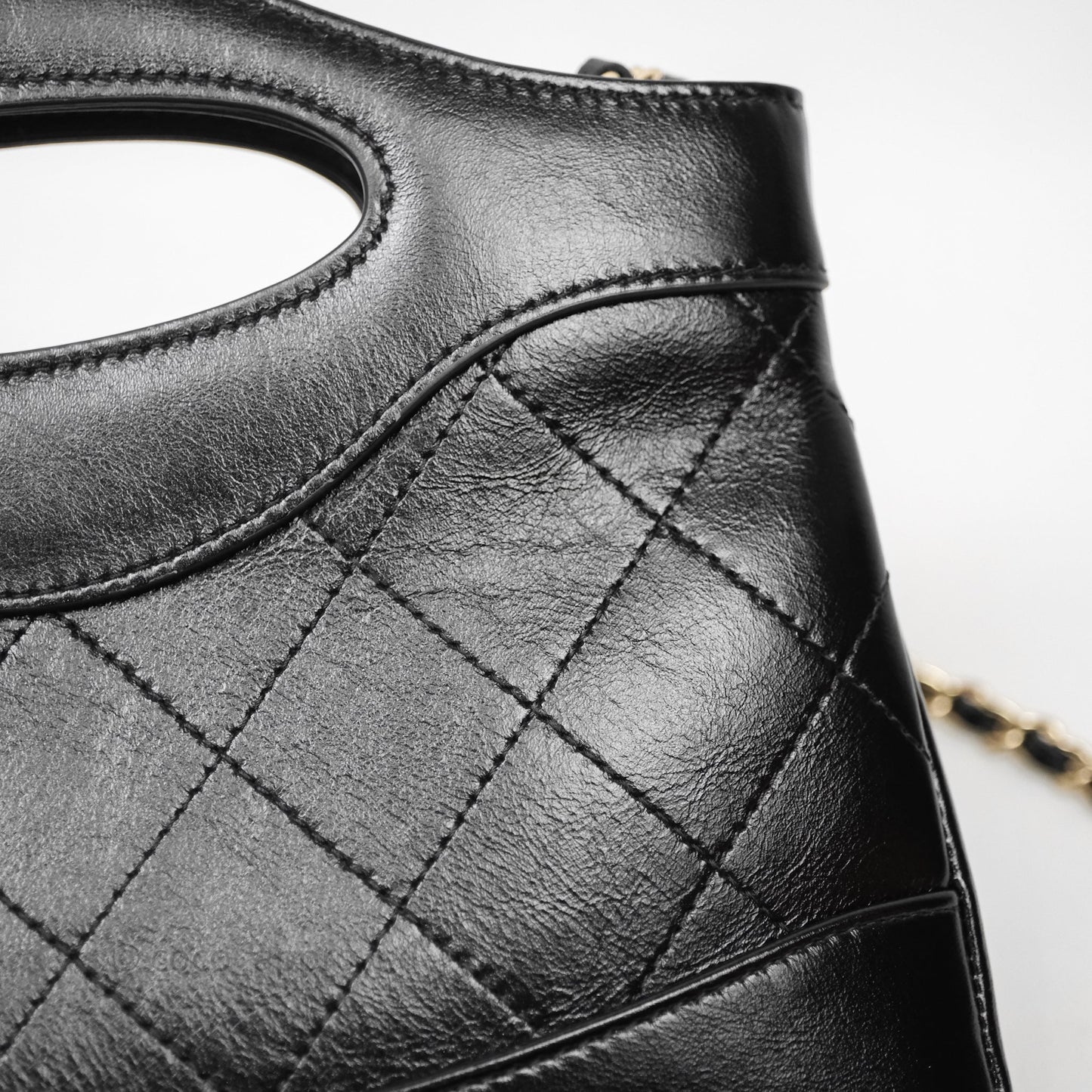 Chanel Nano 31 Black Shiny Calfskin Gold Hardware