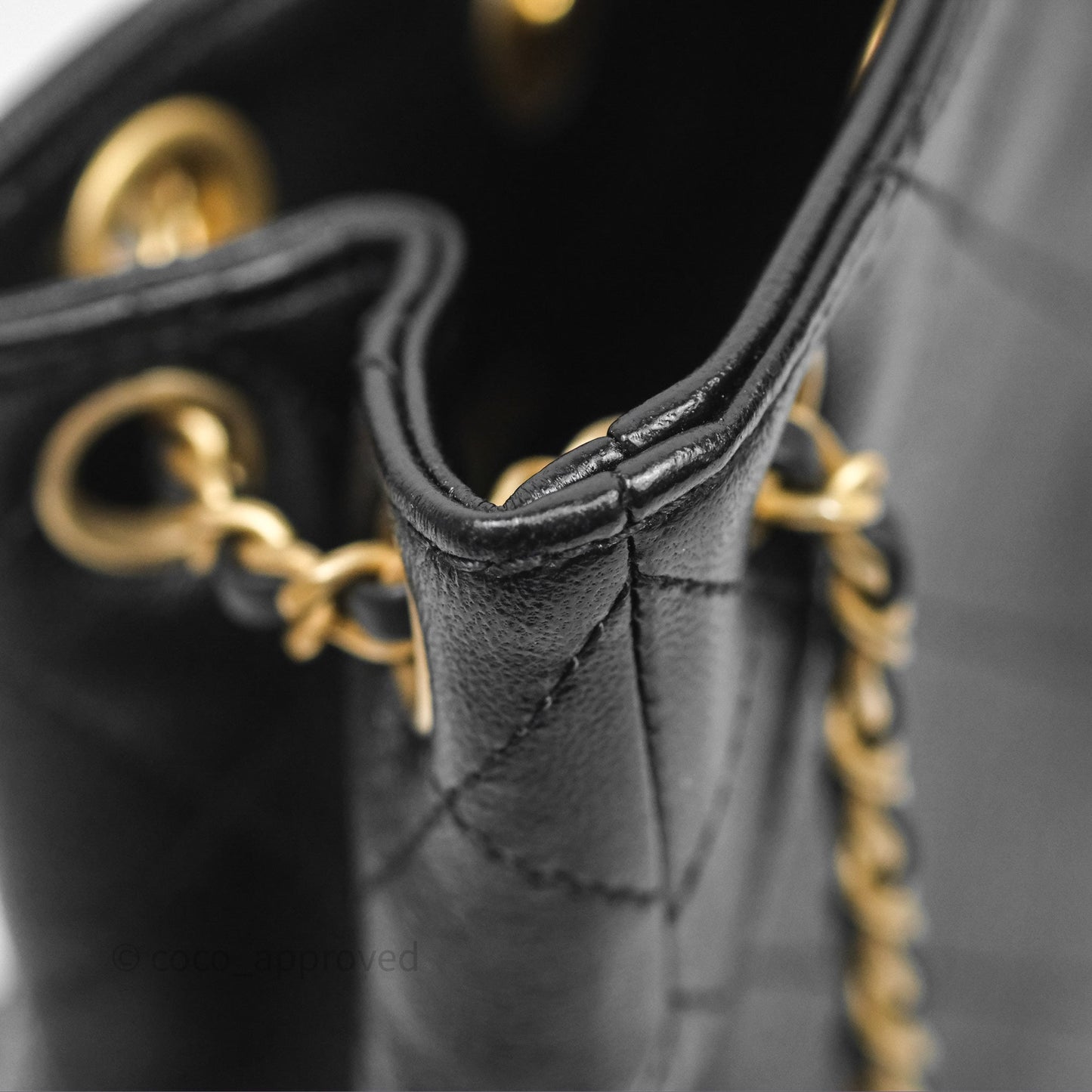 Chanel Double Pocket Black Lambskin Gold Hardware