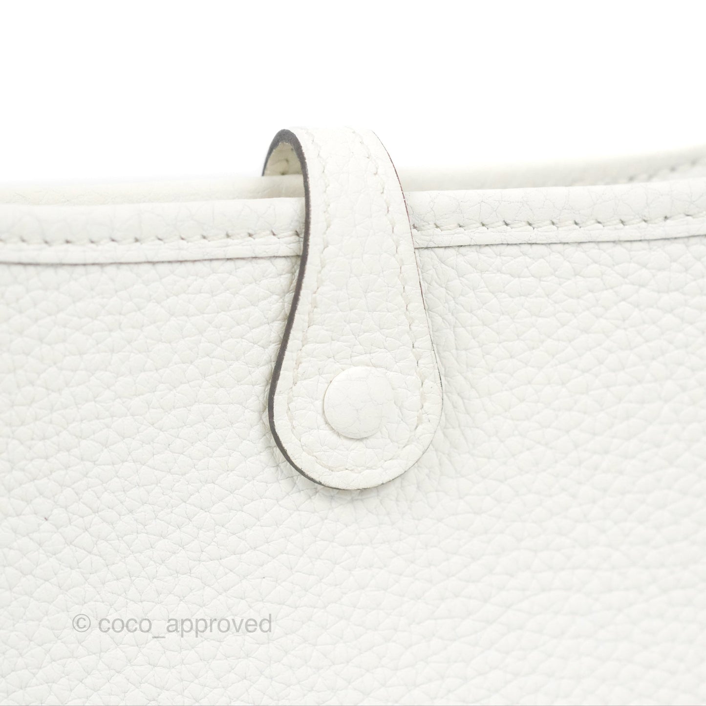 Hermès Mini Evelyne 16 New White Clemence Palladium Hardware