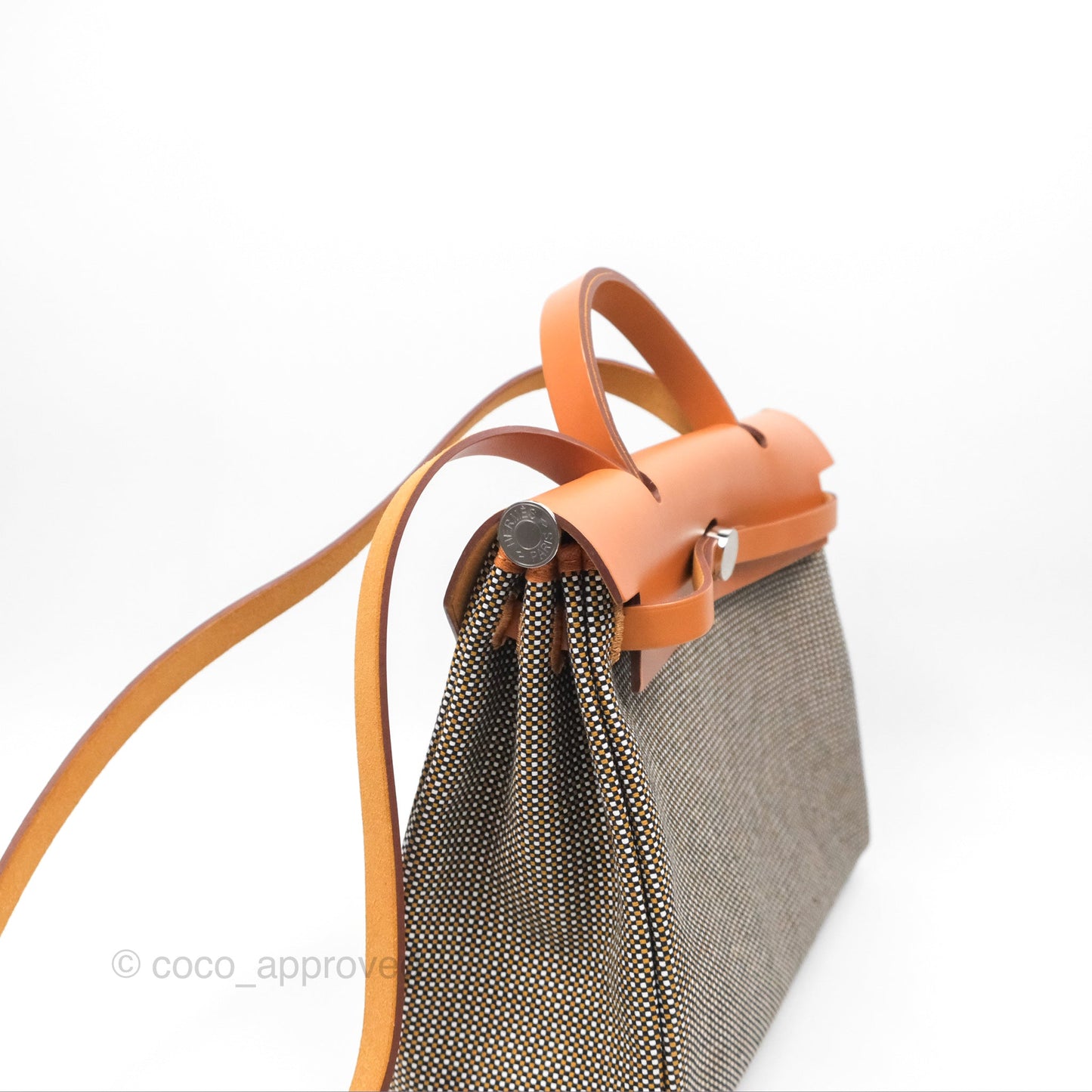 Hermès Herbag Zip 31 Natural Vache Hunter Black Toile GM Palladium Hardware