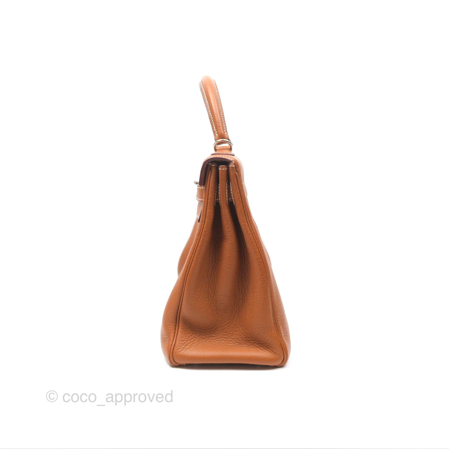 Hermès Kelly 32 Retourne Gold Togo Palladium Hardware
