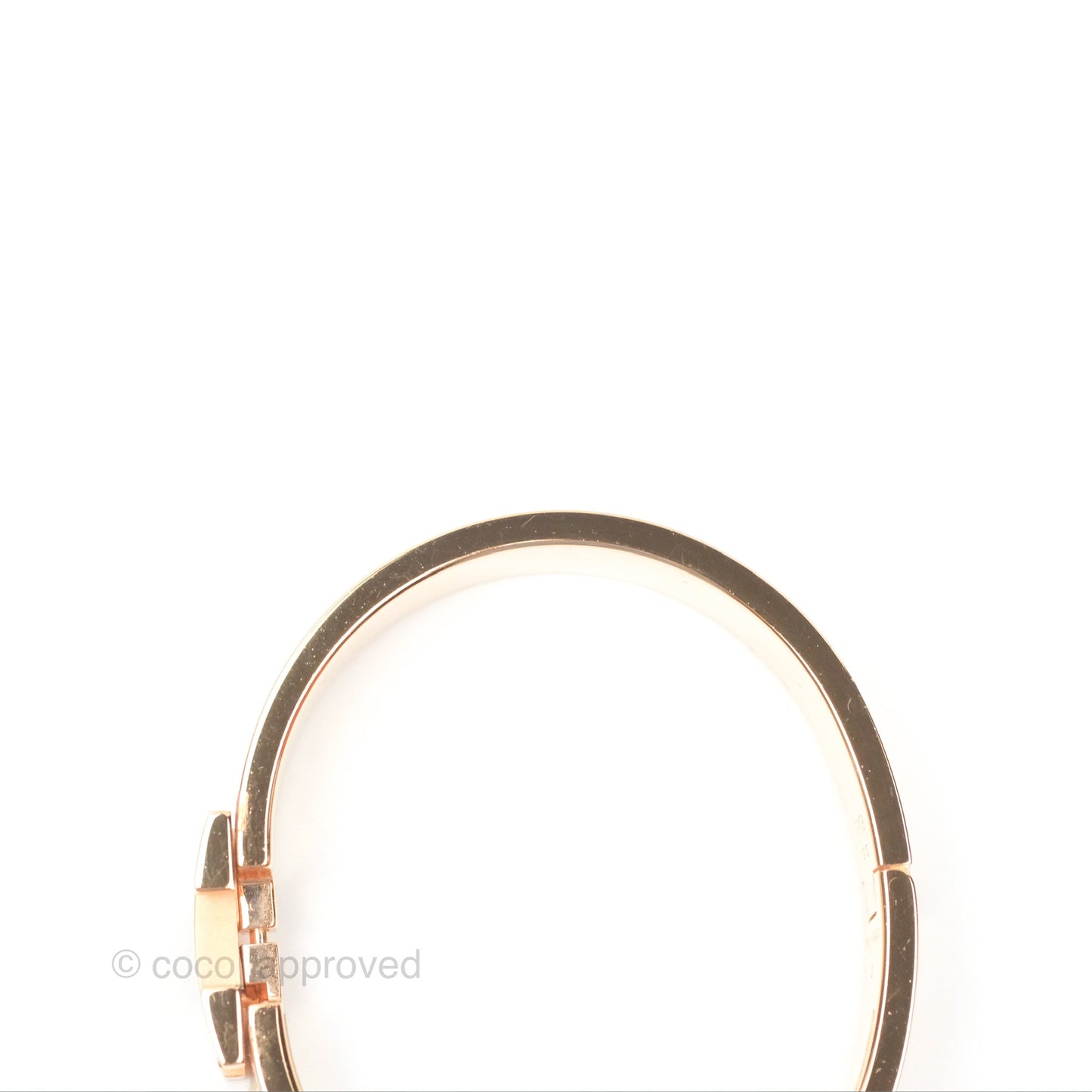 Hermès Clic H Bracelet Creme Rose Gold PM