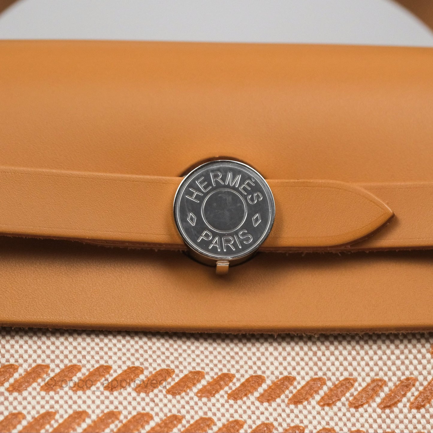 Hermès Herbag Zip 31 Bride De Gala Sable/ Ecru-Beige/ Nat sable Canvas Palladium Hardware