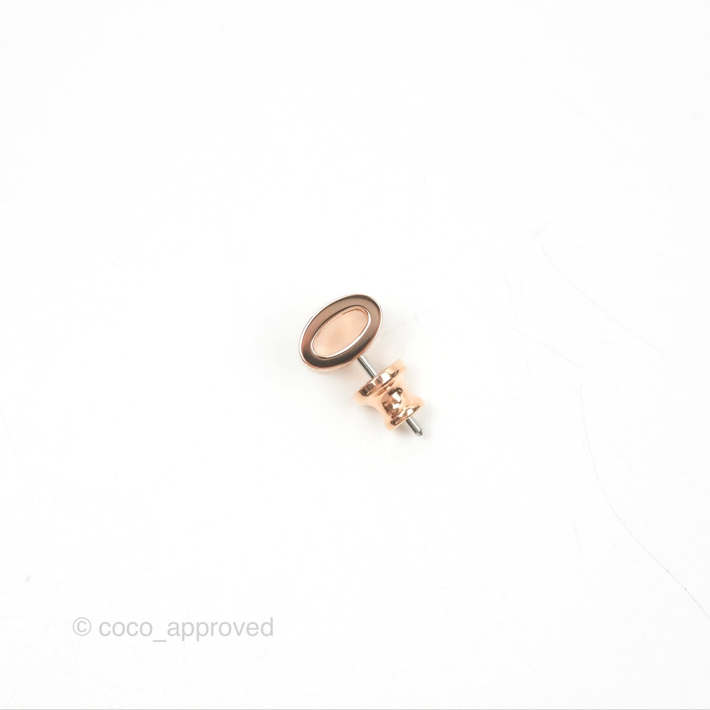 Hermès Mini Pop H Earrings Marron Glace Rose Gold