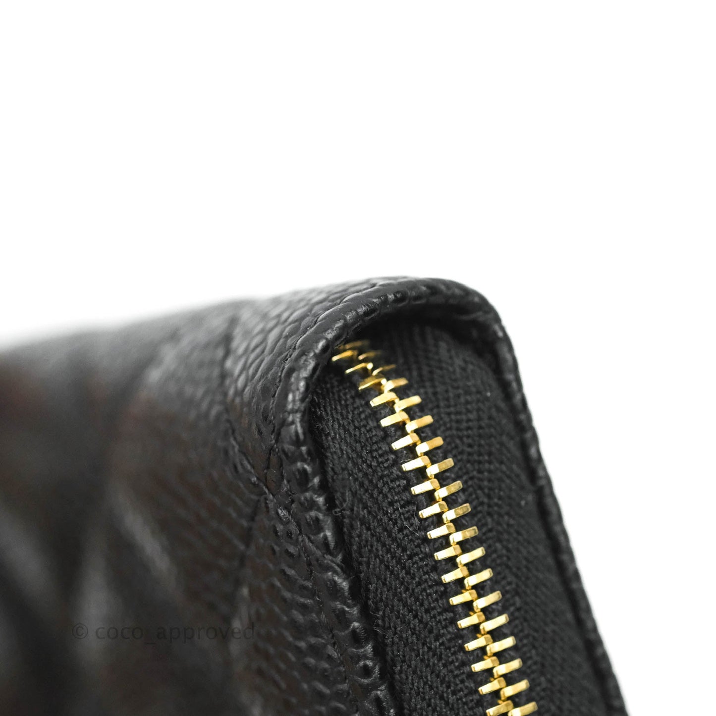 Chanel Classic Zipped Coin Purse Black Caviar Gold Hardware