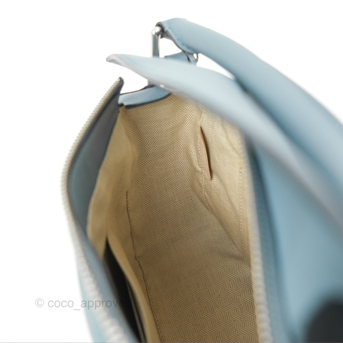 Loewe Small Puzzle Bag Stone Blue Calfskin Silver Hardware