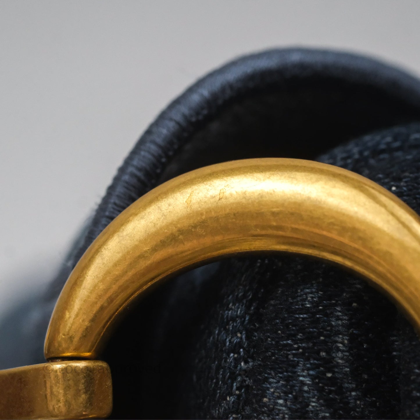 Christian Dior Saddle Bag Navy Denim Gold Hardware