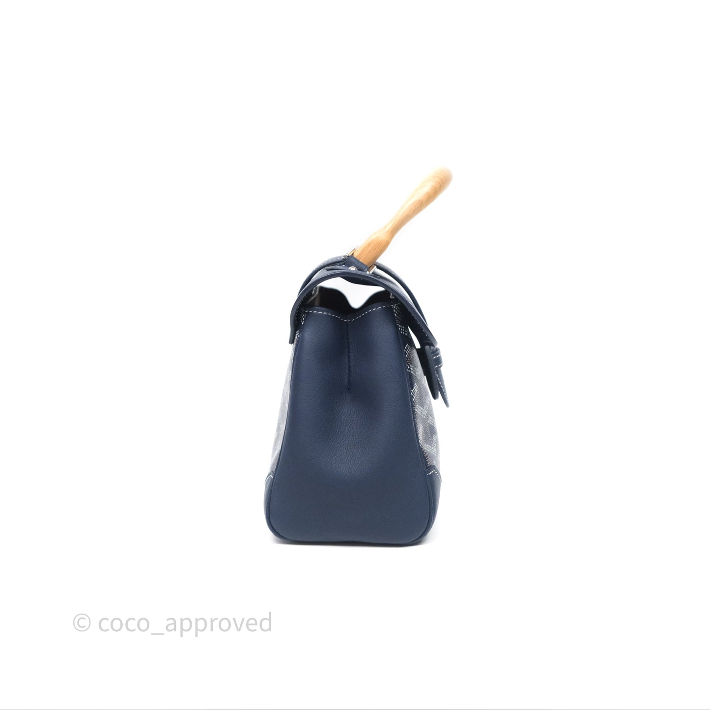 Goyard Saïgon Mini Bag Navy Goyardine Canvas/ Chevroches Calfskin