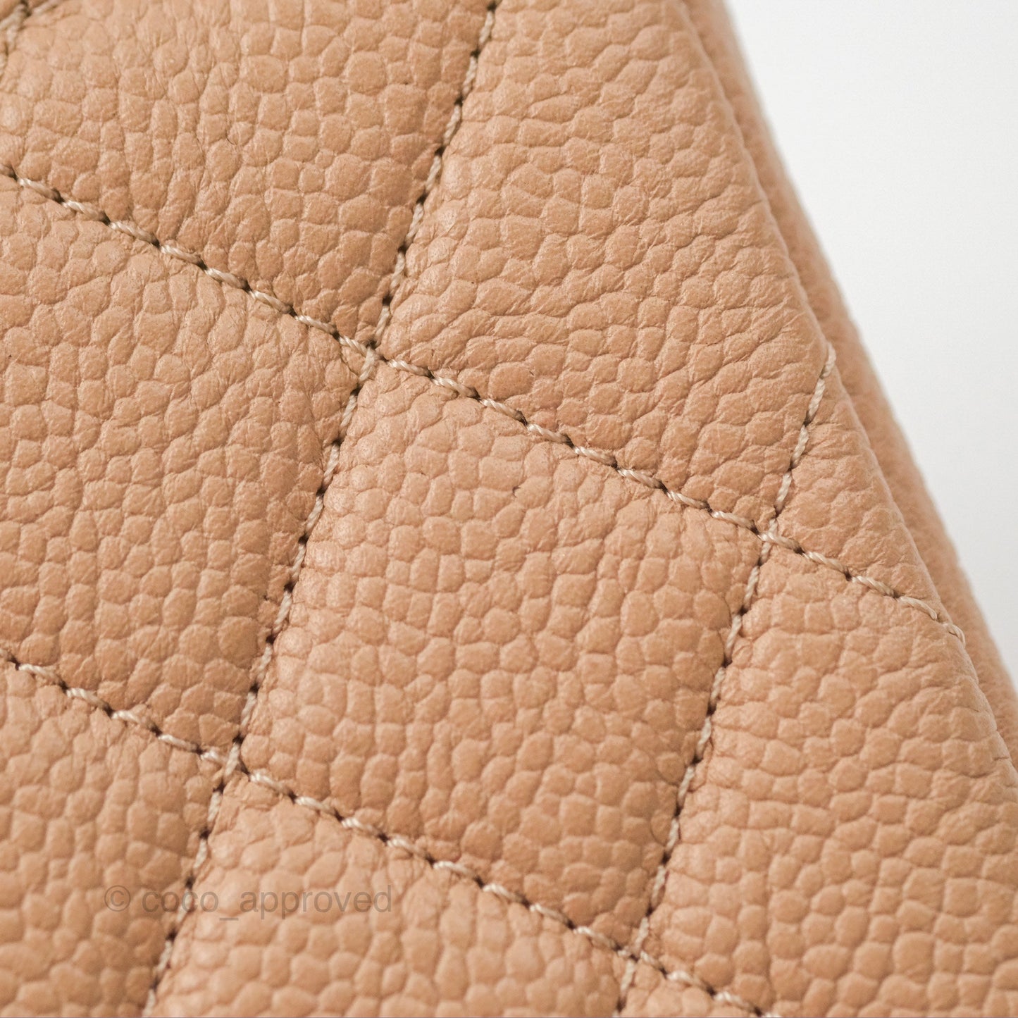 Chanel Quilted Small CC Filigree Flap Beige Black Caviar