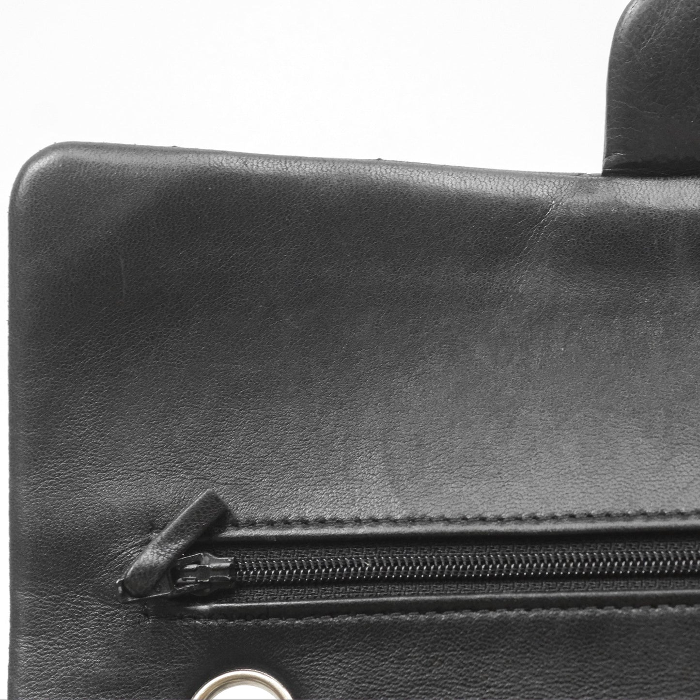 Chanel Classic M/L Medium Flap Quilted Black Lambskin Silver Hardware